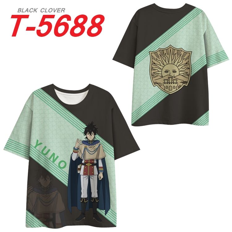 Black Clover Anime Peripheral Full Color Milk Silk Short Sleeve T-Shirt from S to 6XL T-5688