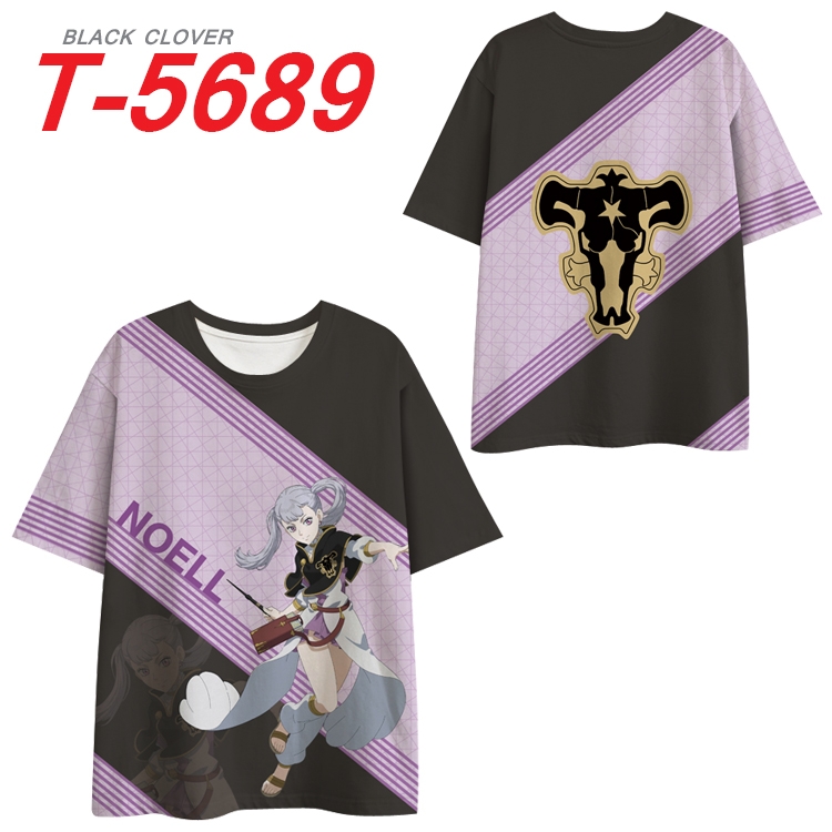 Black Clover Anime Peripheral Full Color Milk Silk Short Sleeve T-Shirt from S to 6XL T-5689