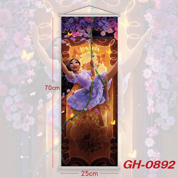 full house of magic Plastic Rod Cloth Small Hanging Canvas Painting 25x70cm price for 5 pcs GH-0892