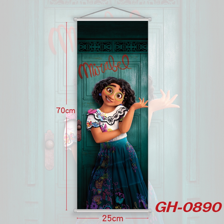 full house of magic Plastic Rod Cloth Small Hanging Canvas Painting 25x70cm price for 5 pcs GH-0890