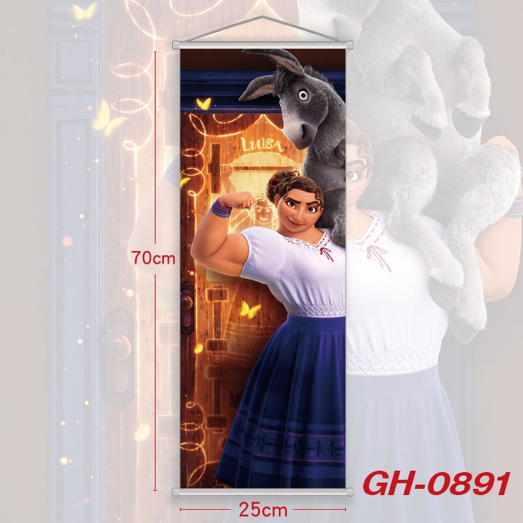 full house of magic Plastic Rod Cloth Small Hanging Canvas Painting 25x70cm price for 5 pcs GH-0891