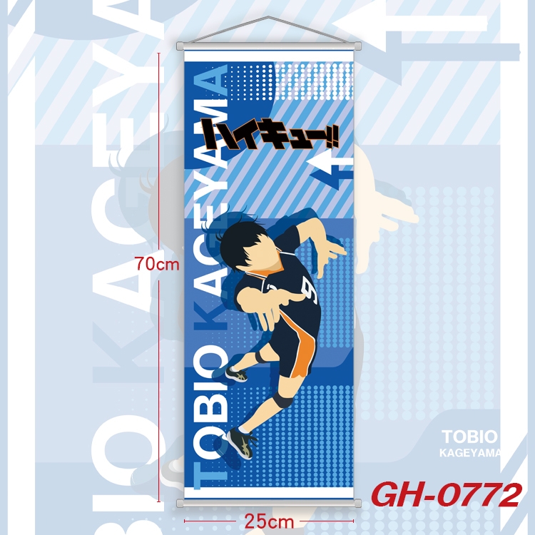 Haikyuu!! Plastic Rod Cloth Small Hanging Canvas Painting 25x70cm price for 5 pcs GH-0772