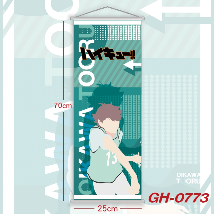 Haikyuu!! Plastic Rod Cloth Small Hanging Canvas Painting 25x70cm price for 5 pcs GH-0773