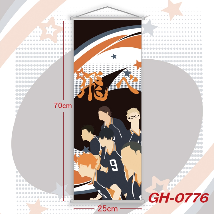 Haikyuu!! Plastic Rod Cloth Small Hanging Canvas Painting 25x70cm price for 5 pcs GH-0776