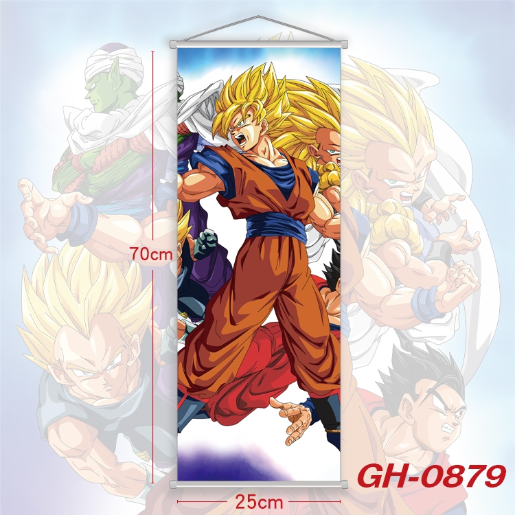 DRAGON BALL Plastic Rod Cloth Small Hanging Canvas Painting 25x70cm price for 5 pcs GH-0879