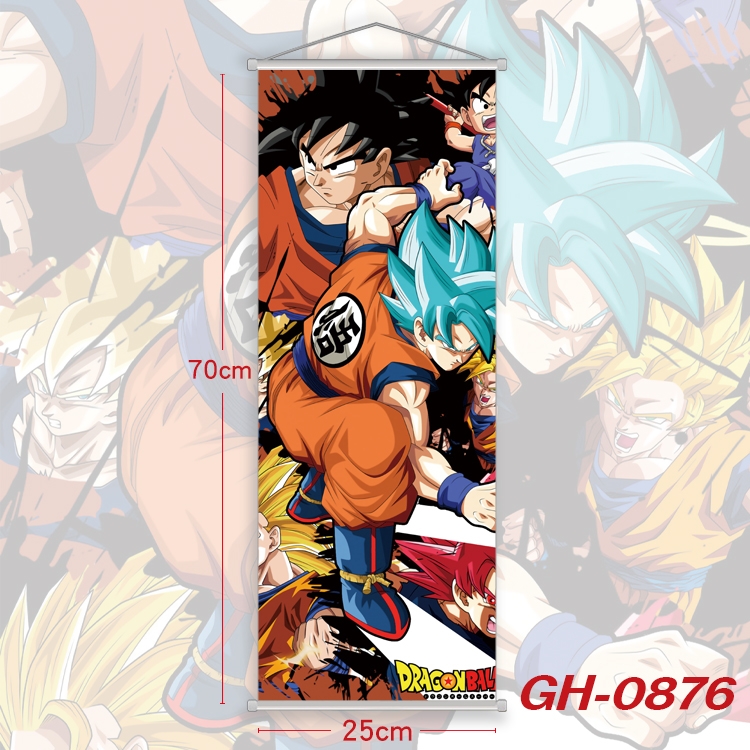 DRAGON BALL Plastic Rod Cloth Small Hanging Canvas Painting 25x70cm price for 5 pcs GH-0876