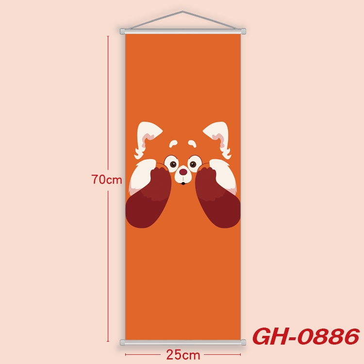 Turning Red Plastic Rod Cloth Small Hanging Canvas Painting 25x70cm price for 5 pcs GH-0886