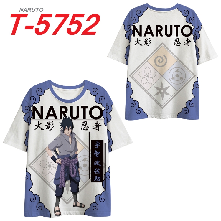 Naruto Anime Peripheral Full Color Milk Silk Short Sleeve T-Shirt from S to 6XL T-5752