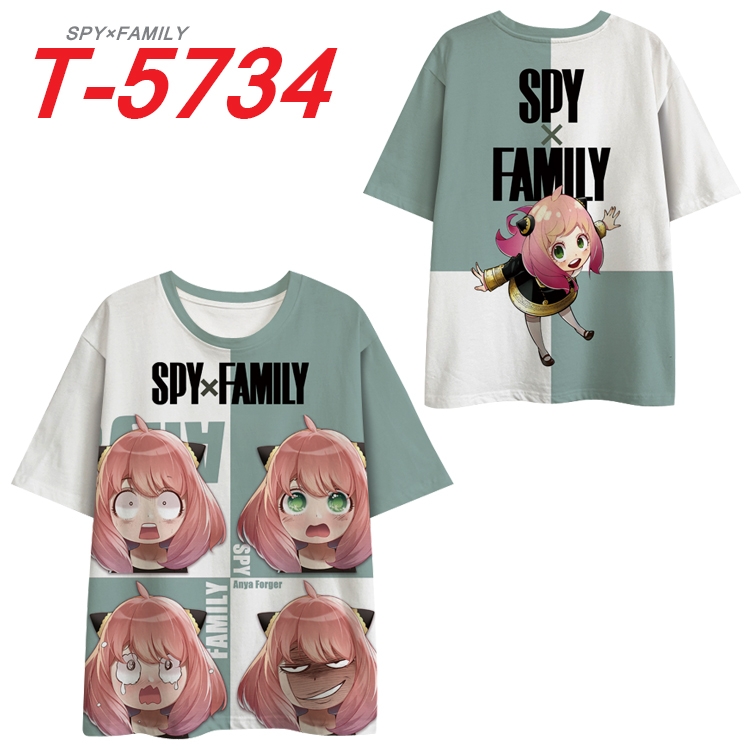 SPY×FAMILY Anime Peripheral Full Color Milk Silk Short Sleeve T-Shirt from S to 6XL T-5734