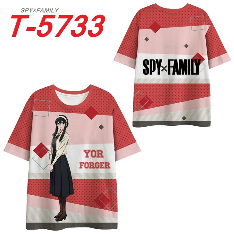 SPY×FAMILY Anime Peripheral Full Color Milk Silk Short Sleeve T-Shirt from S to 6XL T-5733