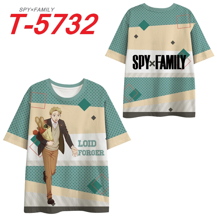 SPY×FAMILY Anime Peripheral Full Color Milk Silk Short Sleeve T-Shirt from S to 6XL T-5732