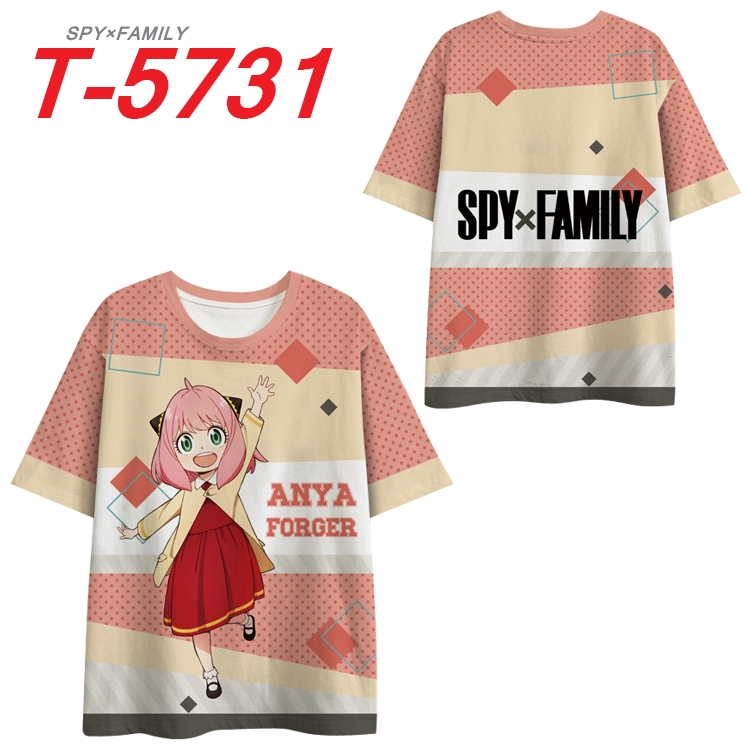 SPY×FAMILY Anime Peripheral Full Color Milk Silk Short Sleeve T-Shirt from S to 6XL T-5731