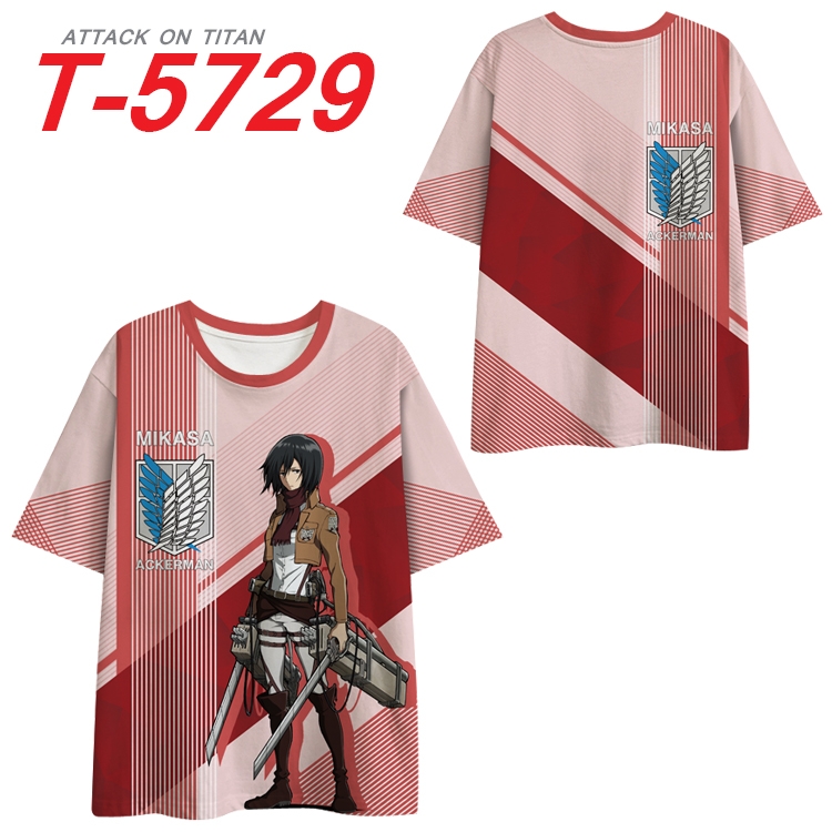 Shingeki no Kyojin Anime Peripheral Full Color Milk Silk Short Sleeve T-Shirt from S to 6XL Anime Peripheral Full Color 