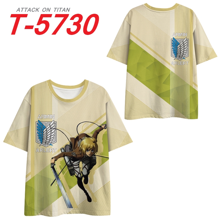 Shingeki no Kyojin Anime Peripheral Full Color Milk Silk Short Sleeve T-Shirt from S to 6XL T-5730