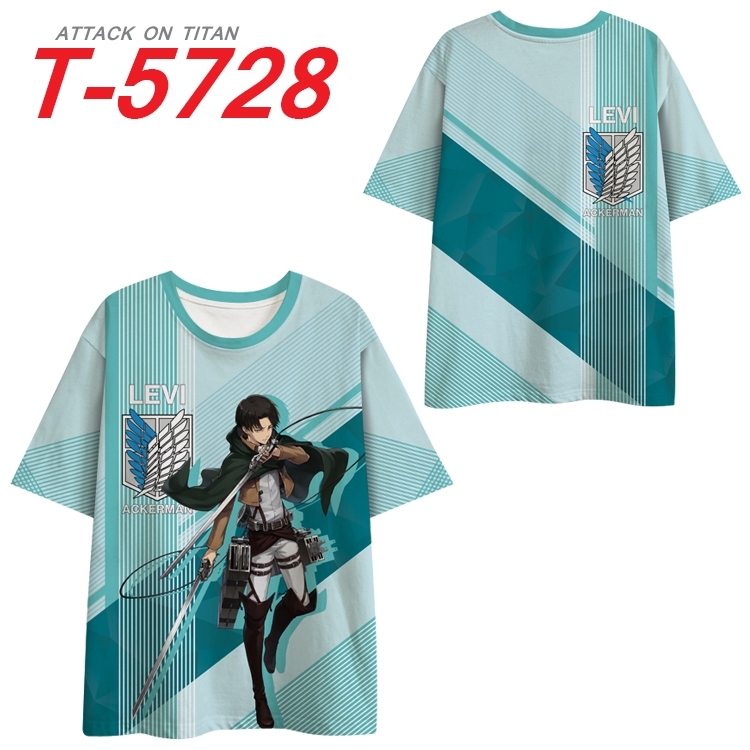 Shingeki no Kyojin Anime Peripheral Full Color Milk Silk Short Sleeve T-Shirt from S to 6XL T-5728