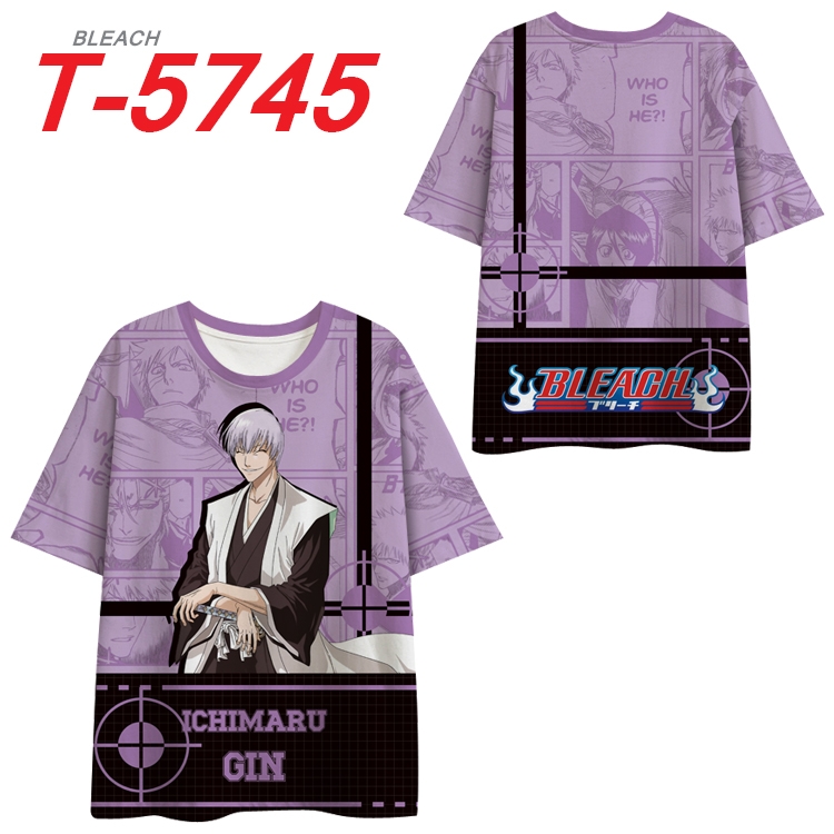 Bleach Anime Peripheral Full Color Milk Silk Short Sleeve T-Shirt from S to 6XL T-5745