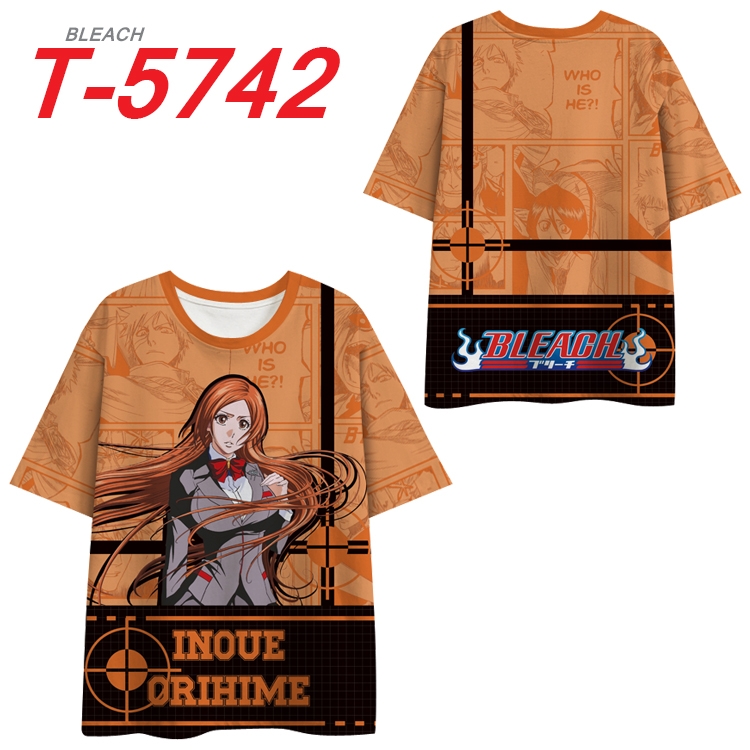 Bleach Anime Peripheral Full Color Milk Silk Short Sleeve T-Shirt from S to 6XL T-5742