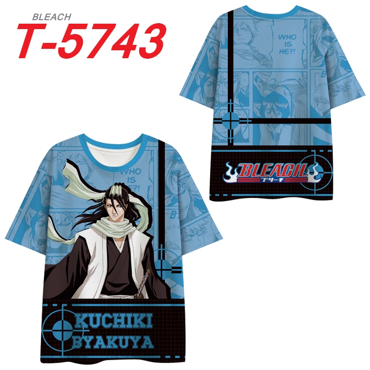 Bleach Anime Peripheral Full Color Milk Silk Short Sleeve T-Shirt from S to 6XL T-5743