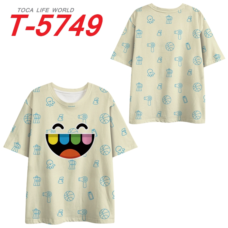 toca life world Anime Peripheral Full Color Milk Silk Short Sleeve T-Shirt from S to 6XL T-5749