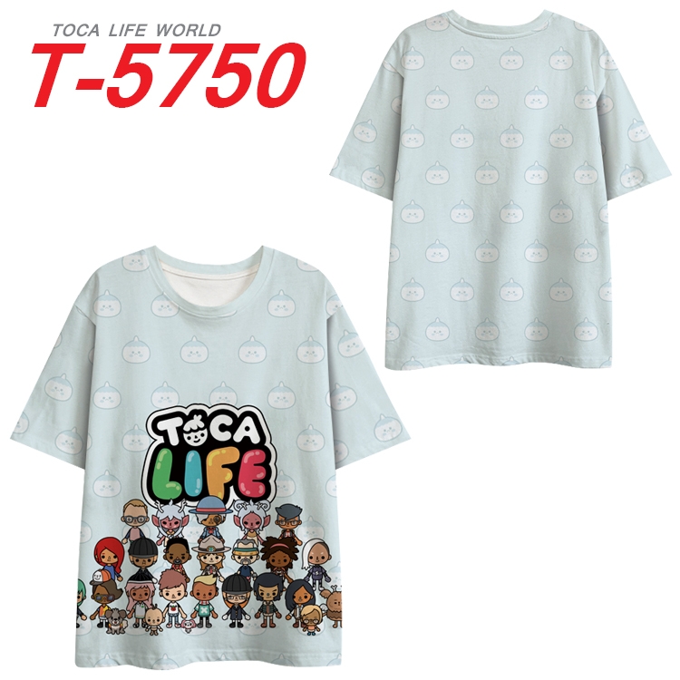 toca life world Anime Peripheral Full Color Milk Silk Short Sleeve T-Shirt from S to 6XL T-5750