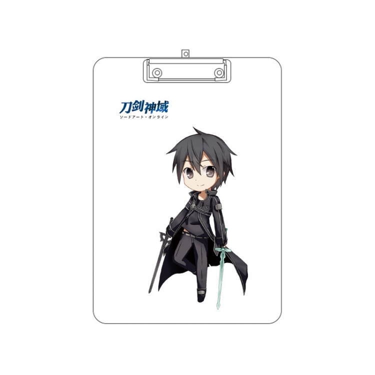 Sword Art Online Double-sided pattern acrylic board clip writing board clip pad 31X22CM price for 2 pcs