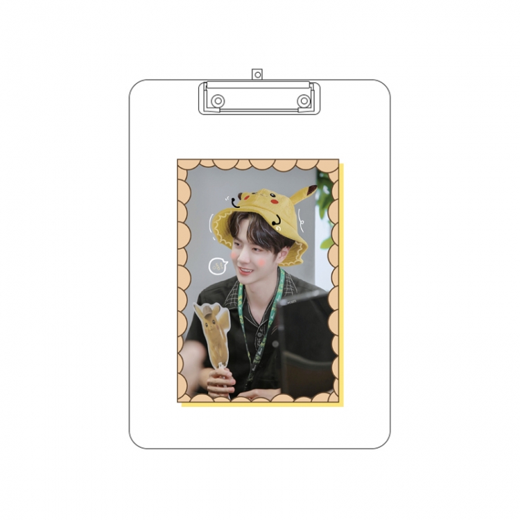 Wang Yibo Double-sided pattern acrylic board clip writing board clip pad 31X22CM price for 2 pcs