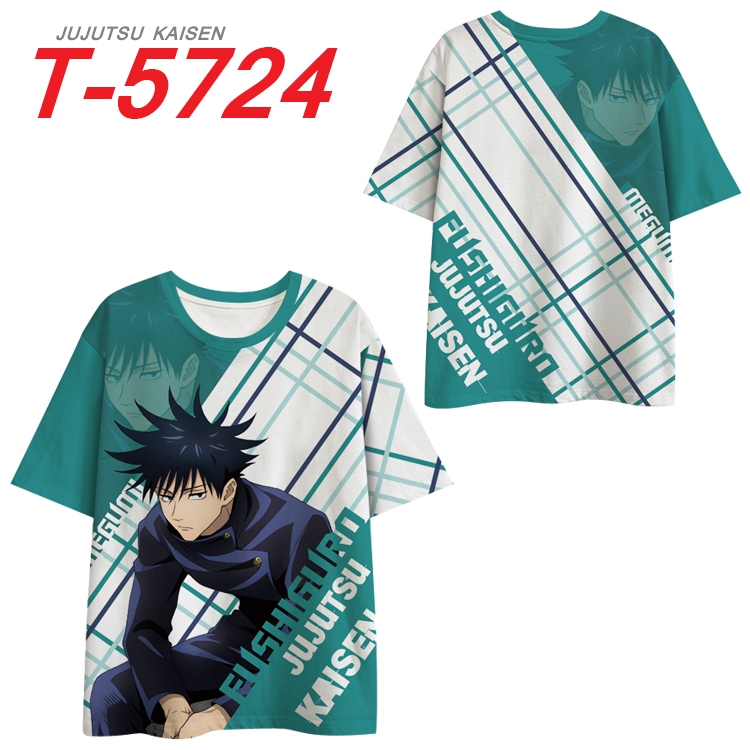 Jujutsu Kaisen Anime Peripheral Full Color Milk Silk Short Sleeve T-Shirt from S to 6XL T-5724