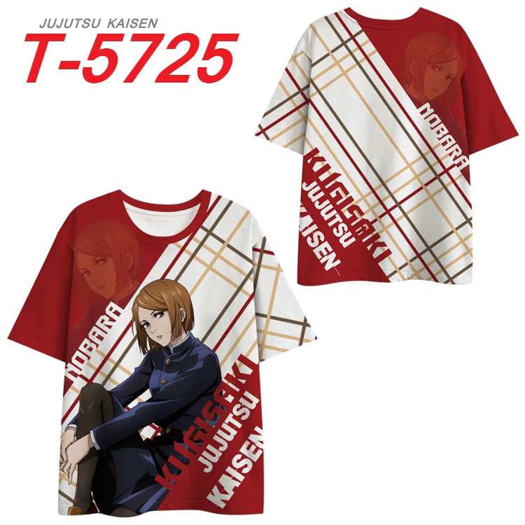 Jujutsu Kaisen Anime Peripheral Full Color Milk Silk Short Sleeve T-Shirt from S to 6XL T-5725
