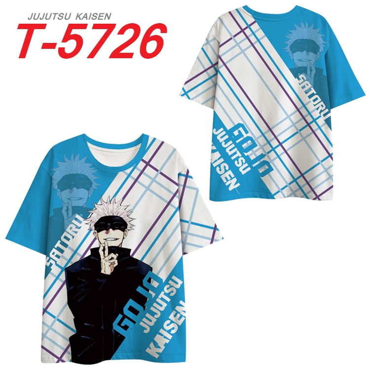 Jujutsu Kaisen Anime Peripheral Full Color Milk Silk Short Sleeve T-Shirt from S to 6XL T-5726