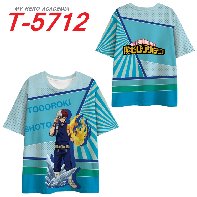 My Hero Academia Anime Peripheral Full Color Milk Silk Short Sleeve T-Shirt from S to 6XL T-5712