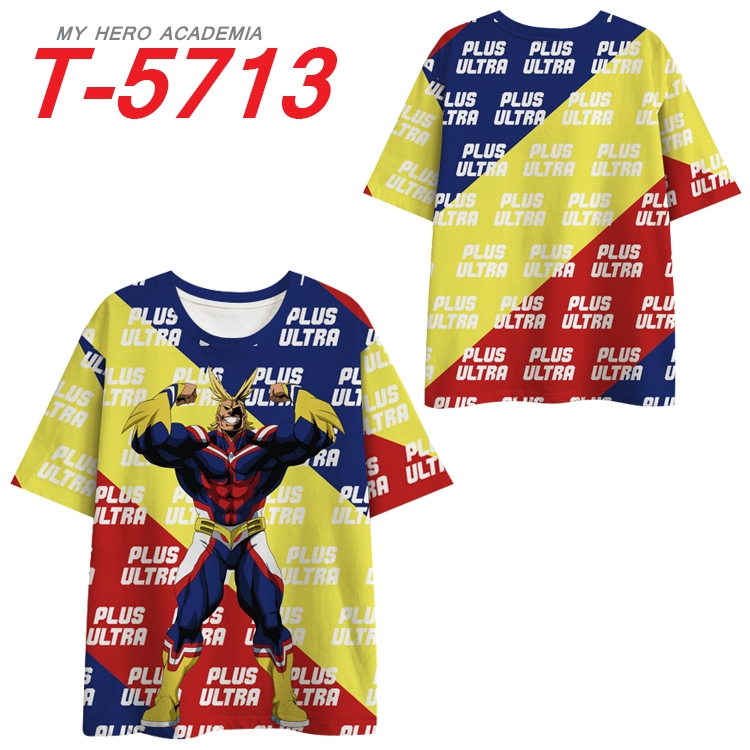 My Hero Academia Anime Peripheral Full Color Milk Silk Short Sleeve T-Shirt from S to 6XL T-5713