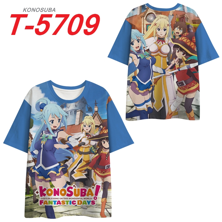 Blessings for a better world Anime Peripheral Full Color Milk Silk Short Sleeve T-Shirt from S to 6XL T-5709
