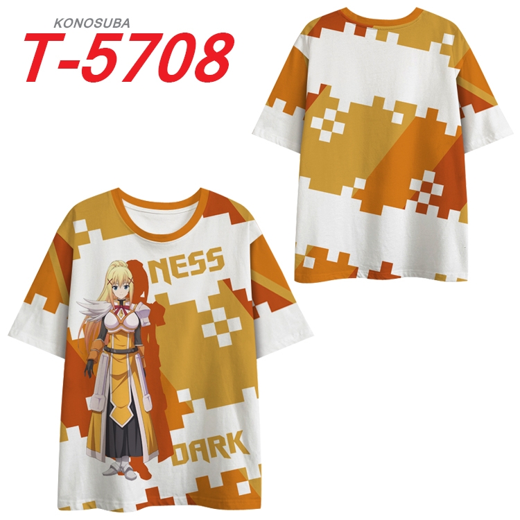 Blessings for a better world Anime Peripheral Full Color Milk Silk Short Sleeve T-Shirt from S to 6XL T-5708