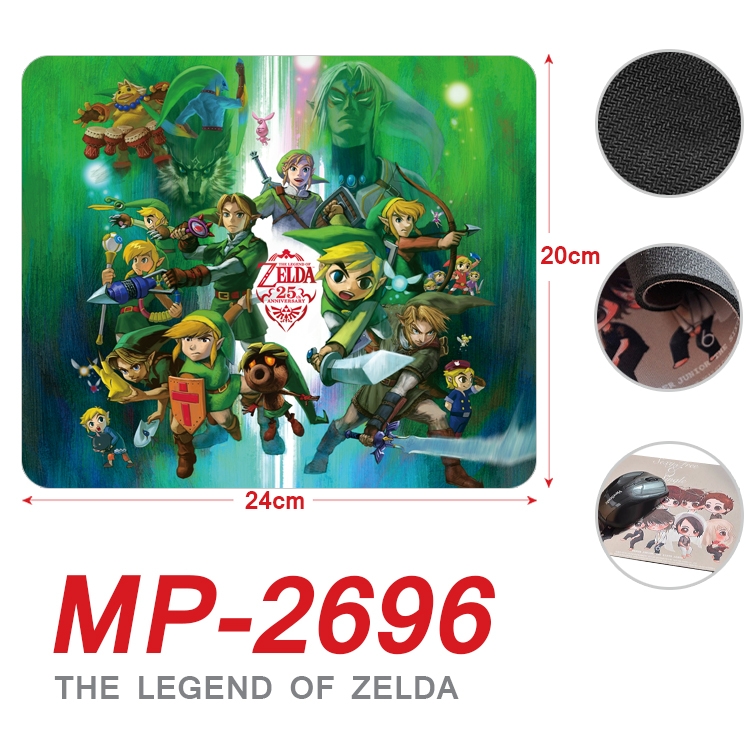 The Legend of Zelda Anime Full Color Printing Mouse Pad Unlocked 20X24cm price for 5 pcs MP-2696