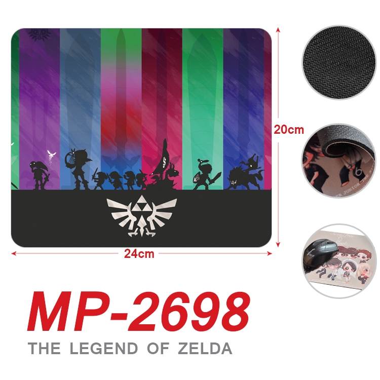 The Legend of Zelda Anime Full Color Printing Mouse Pad Unlocked 20X24cm price for 5 pcs MP-2698