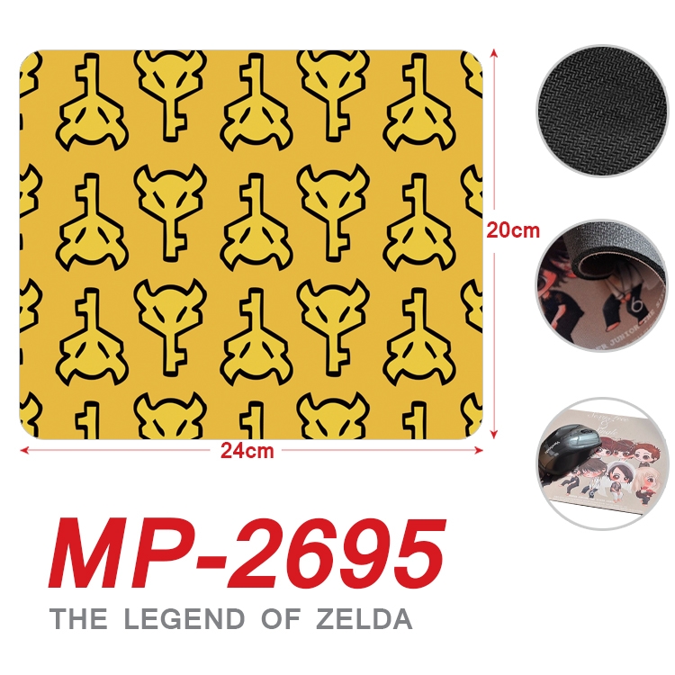 The Legend of Zelda Anime Full Color Printing Mouse Pad Unlocked 20X24cm price for 5 pcs MP-2695