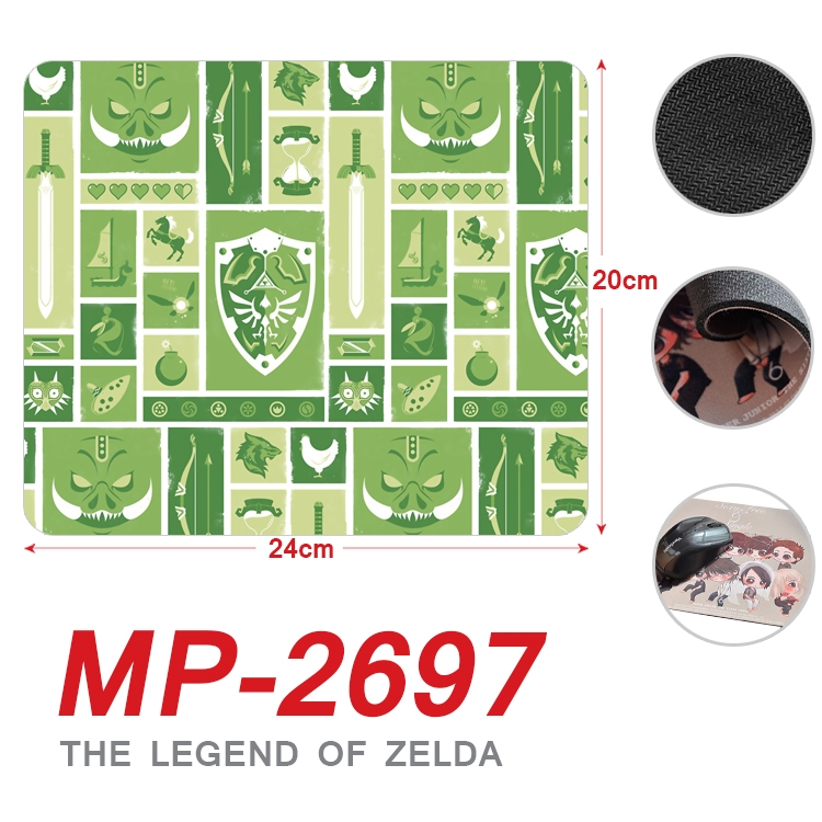 The Legend of Zelda Anime Full Color Printing Mouse Pad Unlocked 20X24cm price for 5 pcs MP-2697