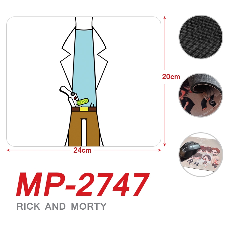 Rick and Morty Anime Full Color Printing Mouse Pad Unlocked 20X24cm price for 5 pcs MP-2747