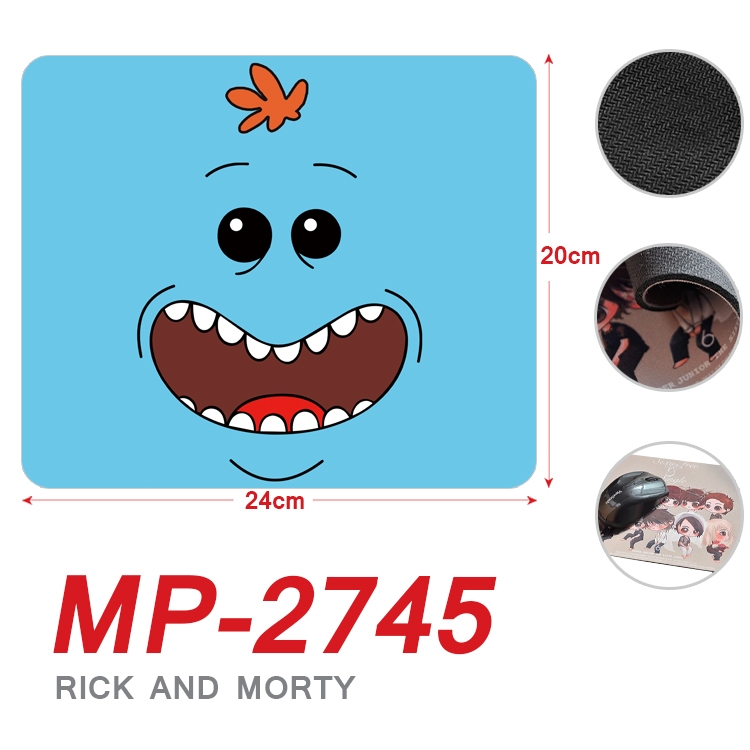 Rick and Morty Anime Full Color Printing Mouse Pad Unlocked 20X24cm price for 5 pcs MP-2745