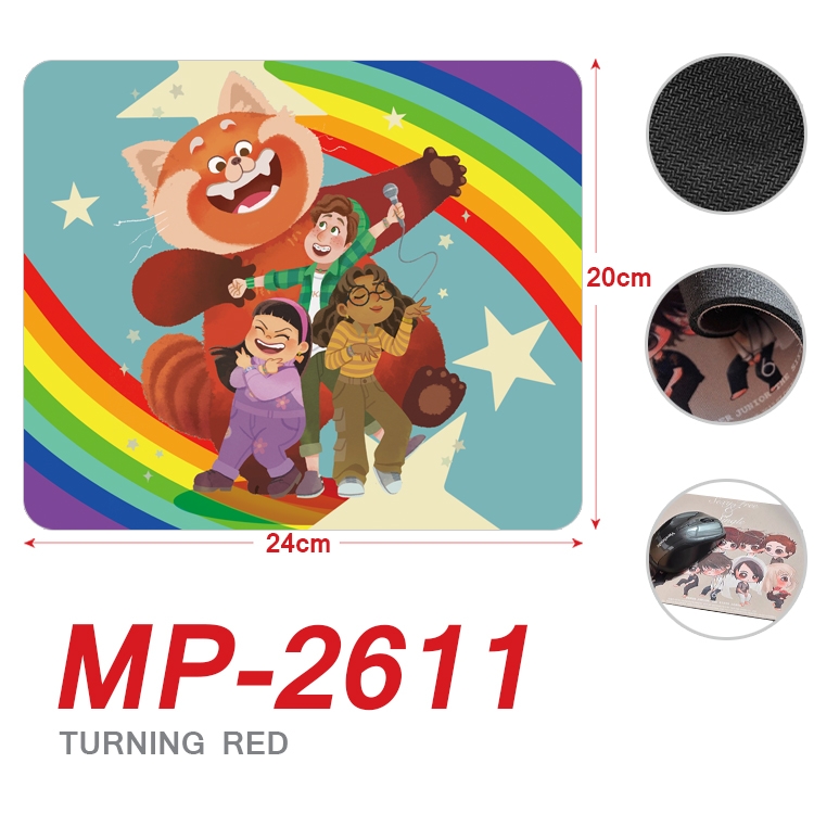 Turning Red  Anime Full Color Printing Mouse Pad Unlocked 20X24cm price for 5 pcs MP-2611