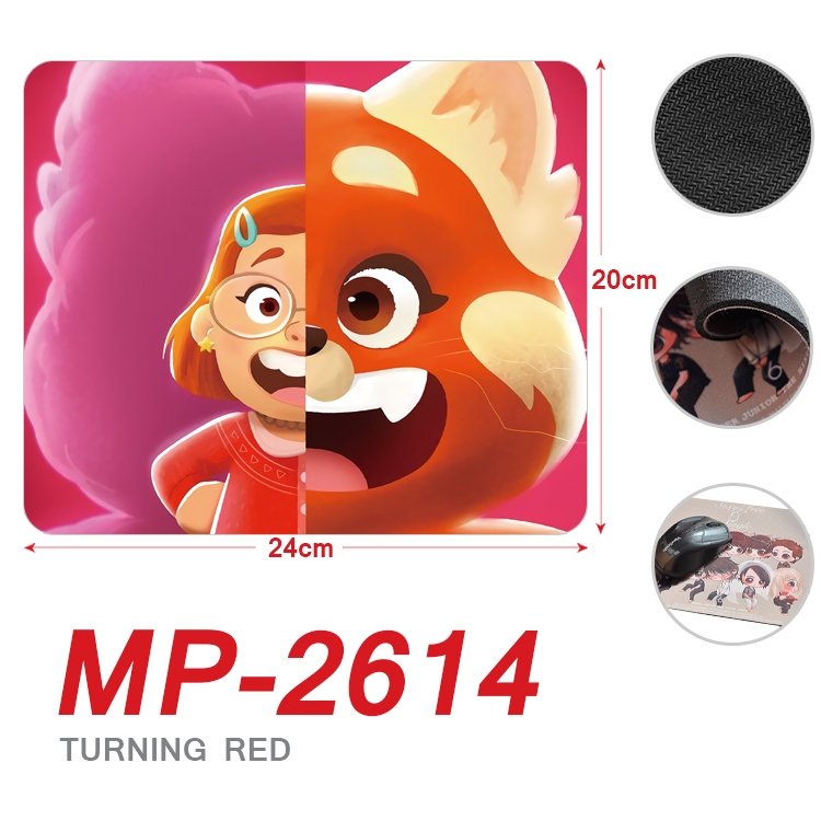 Turning Red  Anime Full Color Printing Mouse Pad Unlocked 20X24cm price for 5 pcs MP-2614