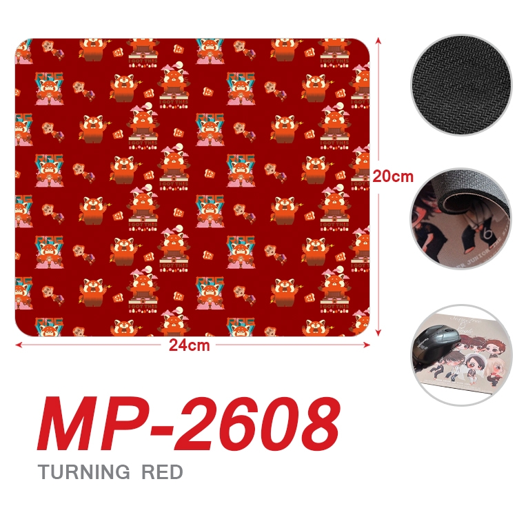 Turning Red  Anime Full Color Printing Mouse Pad Unlocked 20X24cm price for 5 pcs MP-2608