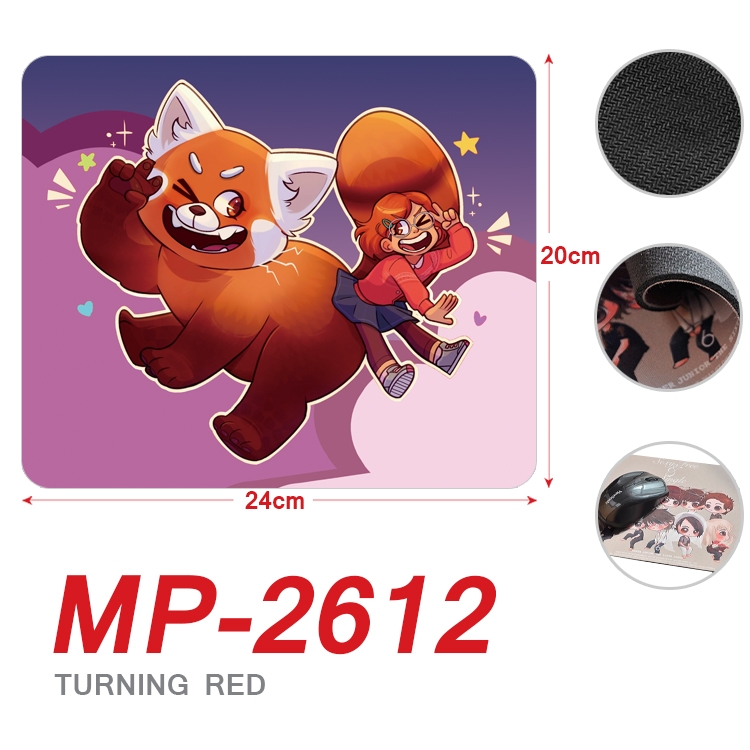 Turning Red  Anime Full Color Printing Mouse Pad Unlocked 20X24cm price for 5 pcs MP-2612