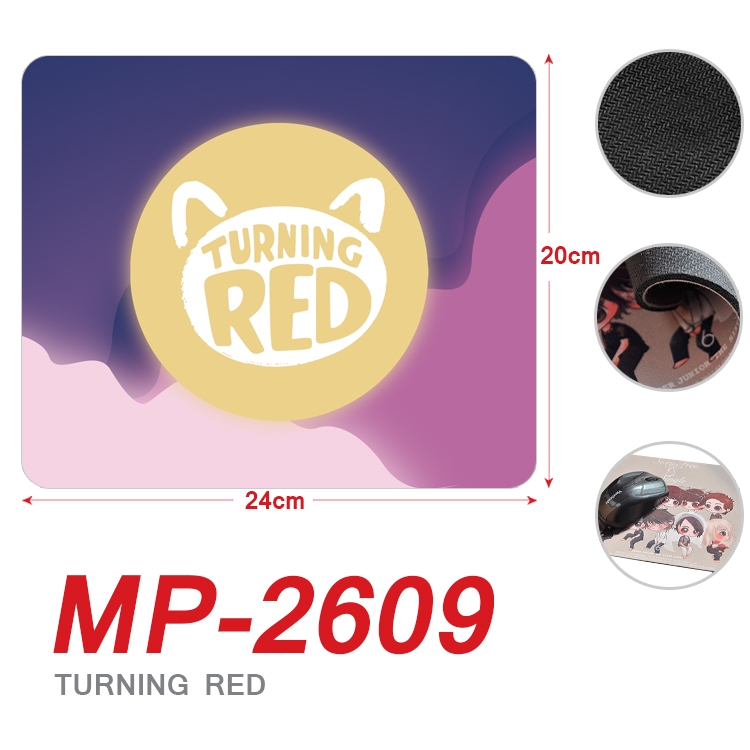 Turning Red  Anime Full Color Printing Mouse Pad Unlocked 20X24cm price for 5 pcs MP-2609