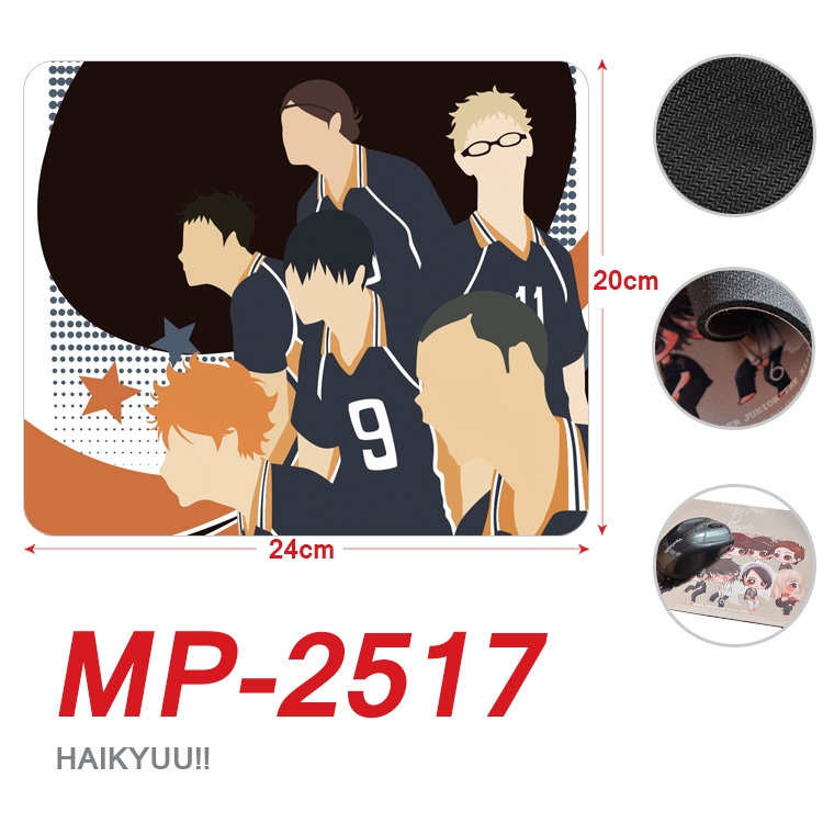 Haikyuu!! Anime Full Color Printing Mouse Pad Unlocked 20X24cm price for 5 pcs MP-2517