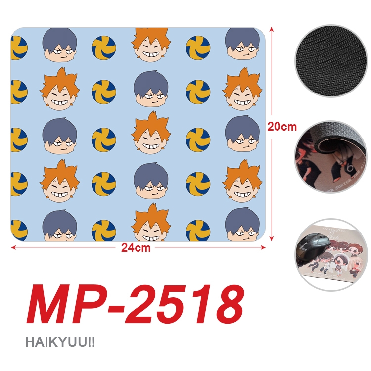 Haikyuu!! Anime Full Color Printing Mouse Pad Unlocked 20X24cm price for 5 pcs MP-2518