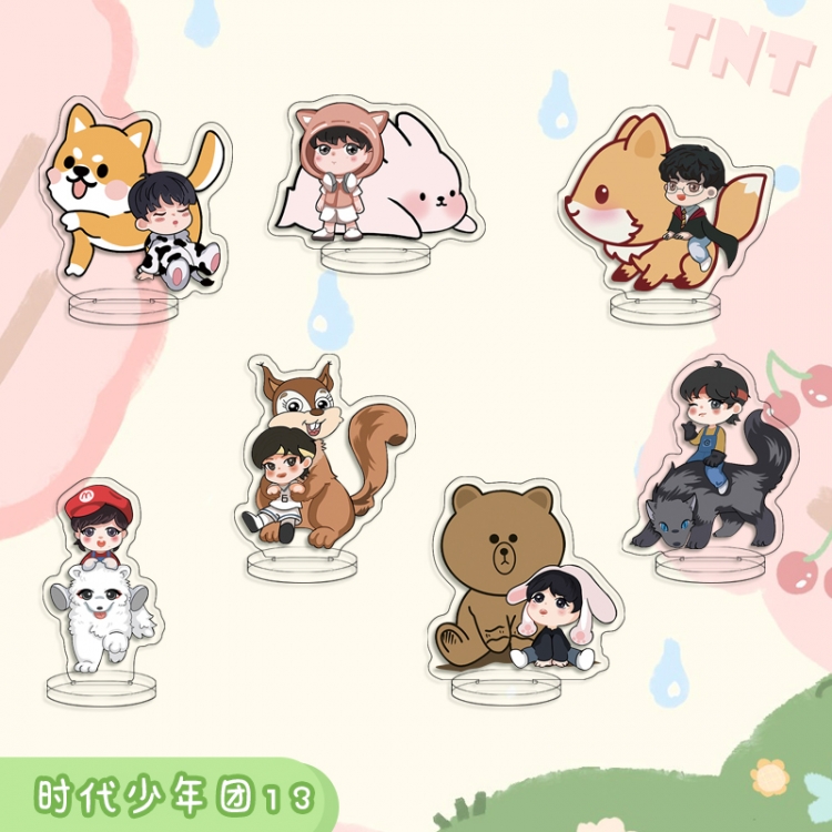 TNT Anime transparent acrylic Standing Plates Keychain 6cm a set of  7 price for 2 pcs