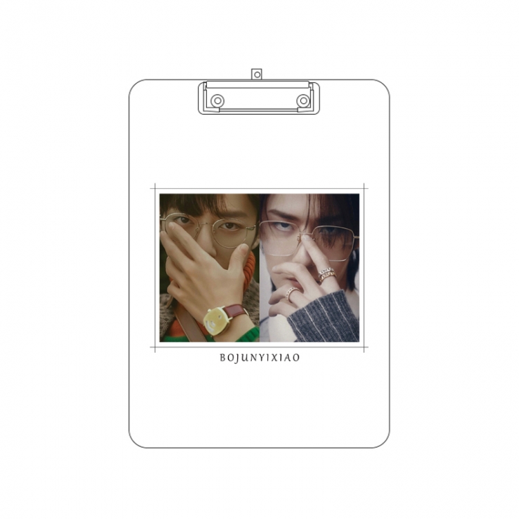 Bo Jun Yi Xiao Double-sided pattern acrylic board clip writing board clip pad 31X22CM price for 2 pcs