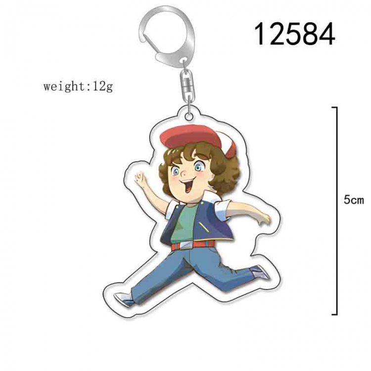 Stranger Things Anime Acrylic Keychain Charm  price for 5 pcs 12584