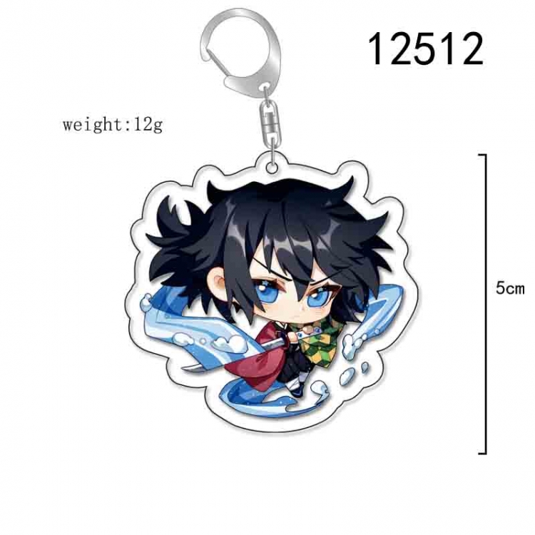 Demon Slayer Kimets Anime Acrylic Keychain Charm  price for 5 pcs 12512